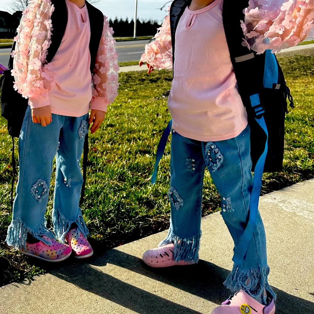 Trendy long sleeve shirt and matching pants